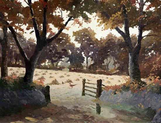 Hugh E. Ridge (1976-) Cornish cornfield 33 x 43.5cm